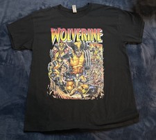 Wolverine X-Men Black T-Shirt Size L Megaprint Black X-Men Claws