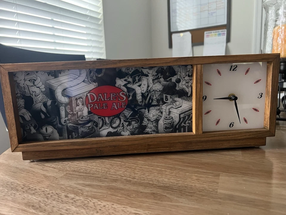 Oskar Blues Brewery Dale's Pale Ale Cerveza Reloj Iluminado, Barra Trasera Publicidad  Foto 2 de 2