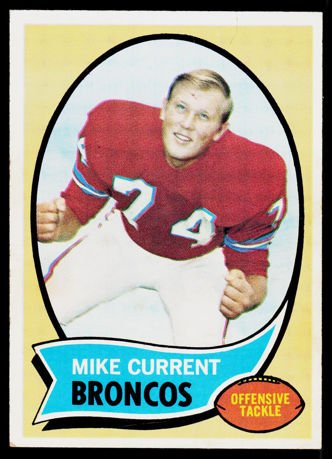 Mike Current, 1970 Topps, #198, Denver Broncos, RC