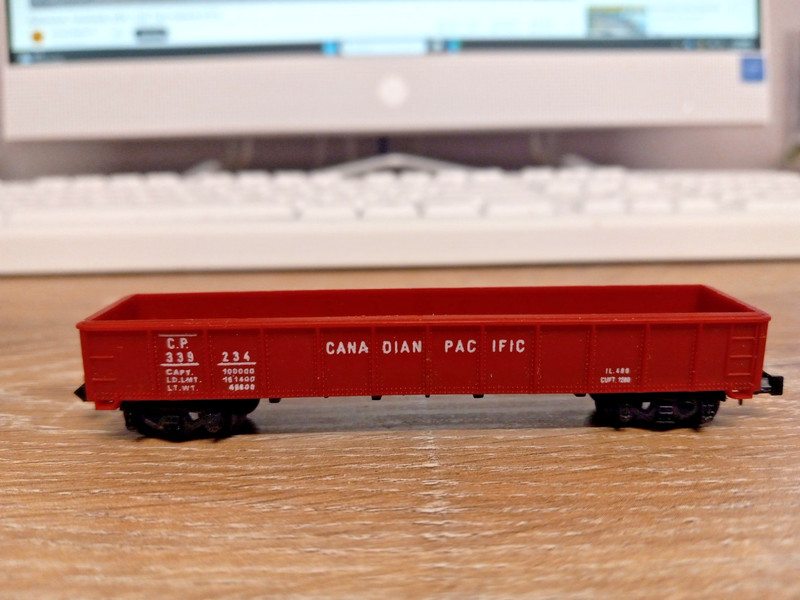 VINTAGE, LIMA. N SCALE, 45' GONDOLA, CANADIAN PACIFIC. FREE SHIPPING