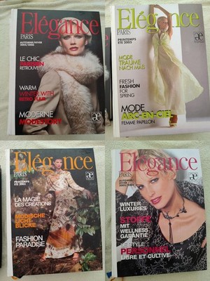 Kataloge Eleganz Paris Lot X 4 Years 2003/05 mit Stoffproben 