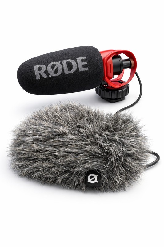 Rode VideoMicro Shotgun Camera Microphone w/ Furry Windshield Deadcat