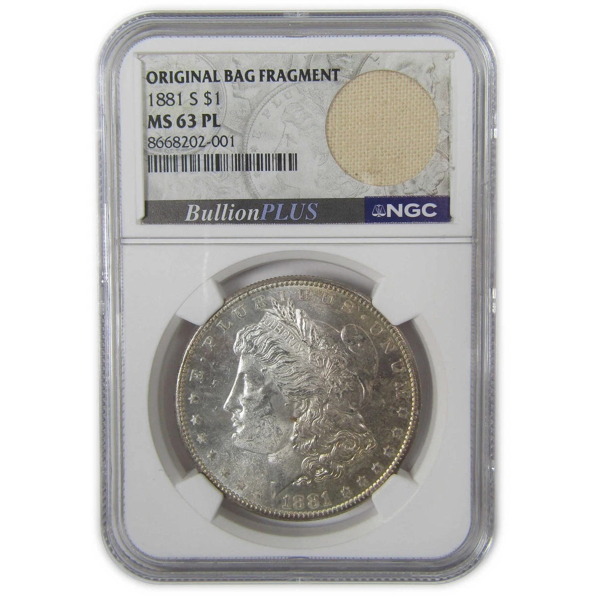 Silver MS 63 Graded 1881 Year Morgan US Dollars (1878-1921) for