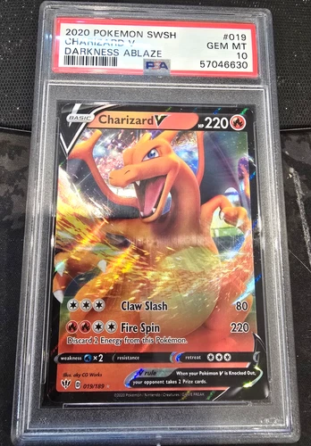 2020 Pokemon Darkness Ablaze Charizard V #019 PSA 10 GEM MINT 19/189