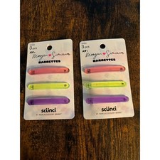 Lot of 2 Scunci Morgan Simianer Barrettes Multi Color 3 pcs NEW