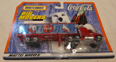 Matchbox Mattel Wheels Big Movers Polar Bear Coca-Cola Rig 18 Wheeler VTG 1999