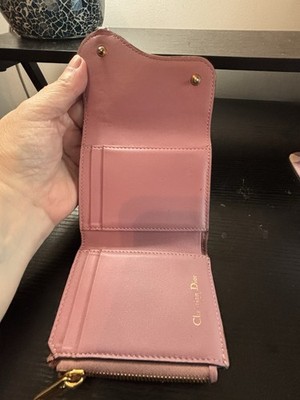 小物 Christian Dior unborn calf wallet pink Authentic Christian Dior Saddle Lotus Wallet – Pink Grained