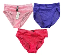 Lot of 3 NEW Natori Allure Bliss Lace Brief Panties One Size NWT FREE Shipping