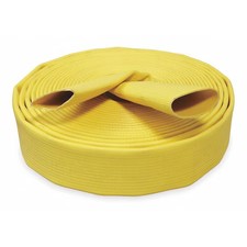4" Id X 100 Ft Rubber Water Discharge Hose 200 Psi Yl, Rcy400-100-G
