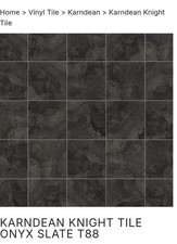 Karndean Knight Tile LVT Flooring T88 Onyx Slate, 3.34m2  X 2 Boxes