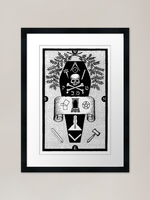 Freimaurer 3. Grad Pürtafel von gerahmtem Wandbild Poster Leinwanddruck Bild