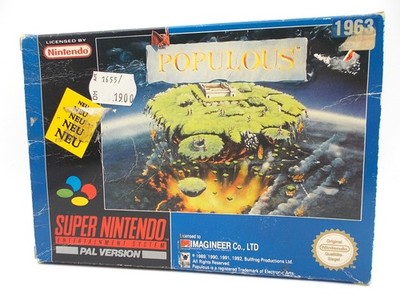 Populous - SNES Super Nintendo - in OVP Box