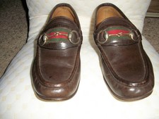 Gucci Brown horsebit shoes Unisex DRESS LOAFERS' size EU 38 1/2, US Mens 6-7/W 8