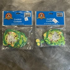 Vintage - Looney Tunes-  2 Packs Of party express confetti -1998 Green
