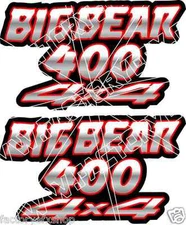 Big Bear 400 4x4 Red Gas Tank Graphics Decal Sticker Atv Quad 4wd 500 stickers 