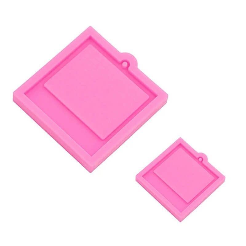 1 Set Silicone DIY Clay Photo Frame Keychain Resin Mold