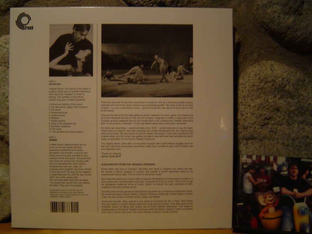 Ernest Berk – Electronic Music For Two Ballets, UK 2019 Trunk Records – JBH081LP Ernest Berk – Electronic Music For Two Ballets, UK 2019 Trunk Records – JBH081LP