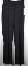 Nine West Women's Black with Gold Polka Dot Pull On Pants Size XS
