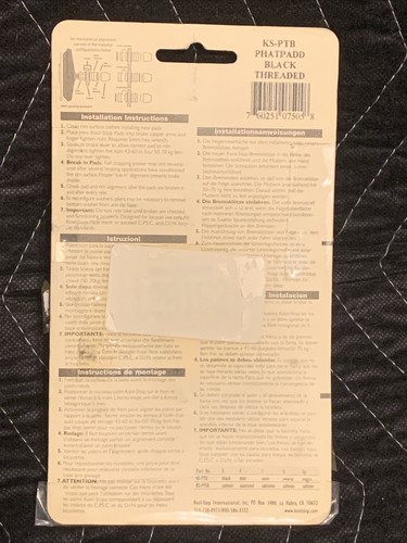 Kool Stop Phatpadd Brake Pads Black - Cantilever - NOS - Picture 2 of 2