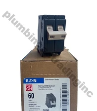 Eaton 60 Amp 2-Pole CH260 PlugOn Mount Type CH Circuit Breaker Cutler Hammer UL