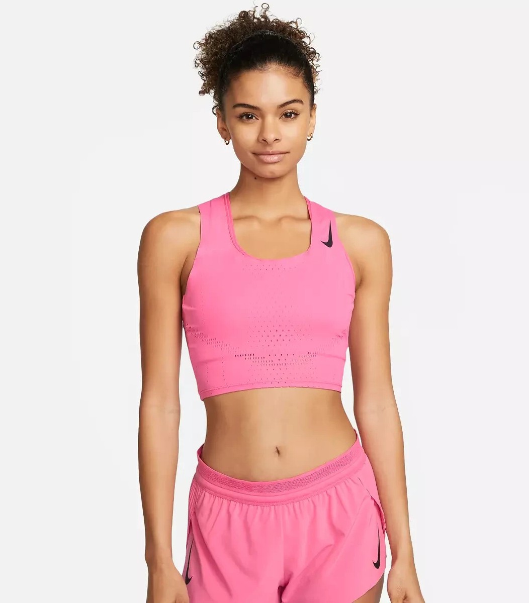 $70 NEW Nike Dri-FIT ADV AeroSwift Women's Running Crop Top Pink