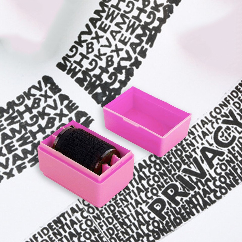 Roller Confidential Stamp Package Data Self Inking Stamp for Privacy ...