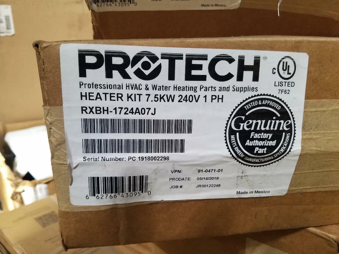 PROTECH/Rheem - RXBH-1724A07J - Heater Kit - 7.5kW 208-230/1/60 NEW!!! |  eBay