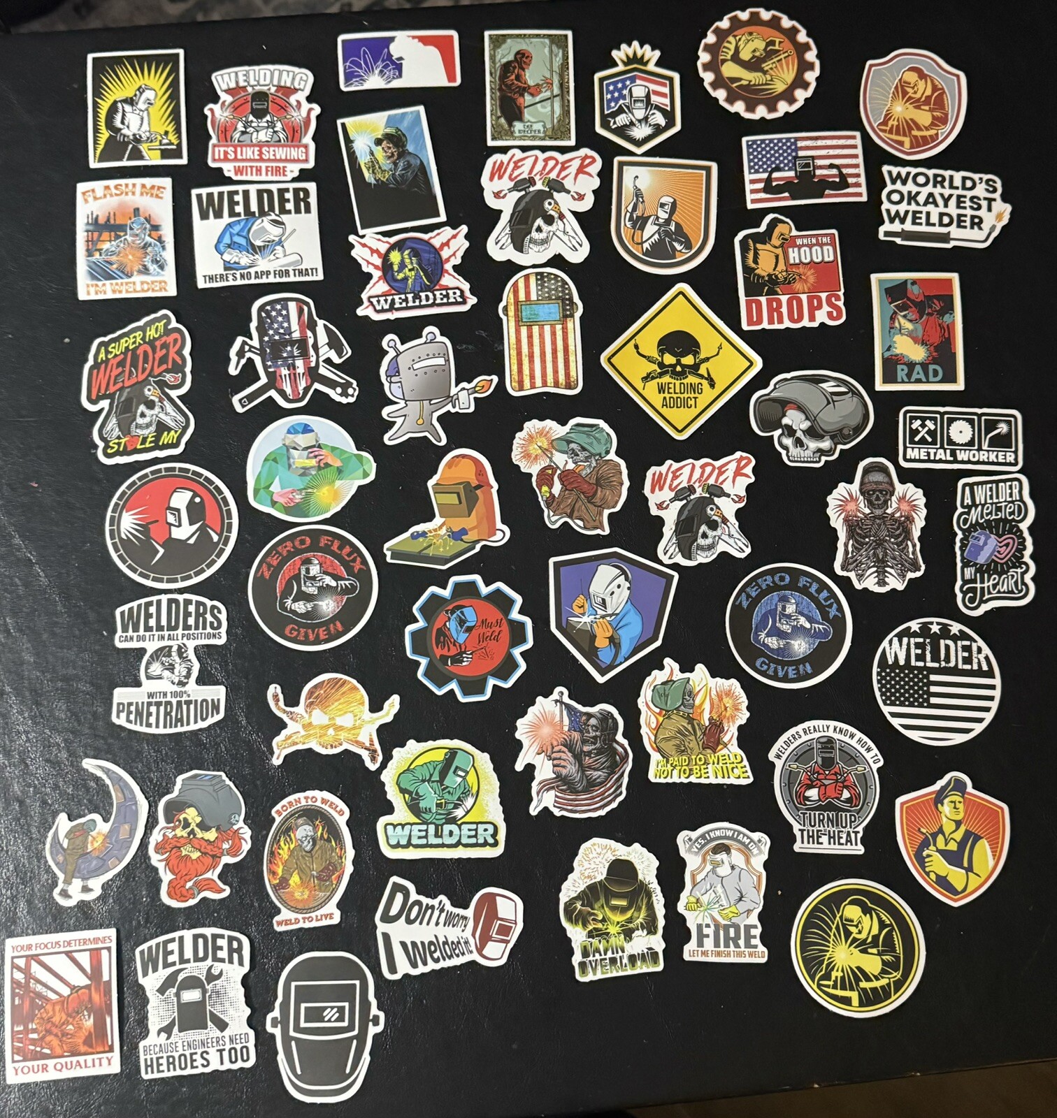 Pack of 53 Welder Stickers - A0094