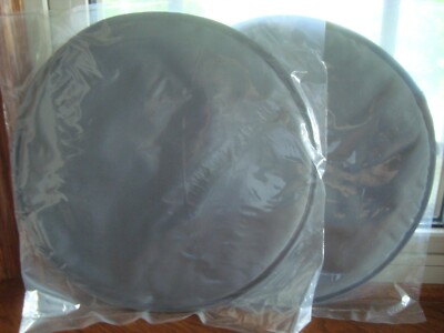 2 x IKEA BENO Chair Pads Outdoor Round Pad Gray Cushion w/ Ties 13 3/4'' NEW NIP