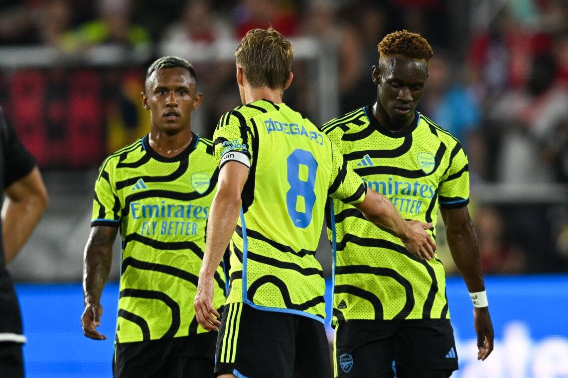 ARSENAL ADIDAS 2023/2024 FOOTBALL SOCCER AWAY JERSEY #8 ODEGAARD