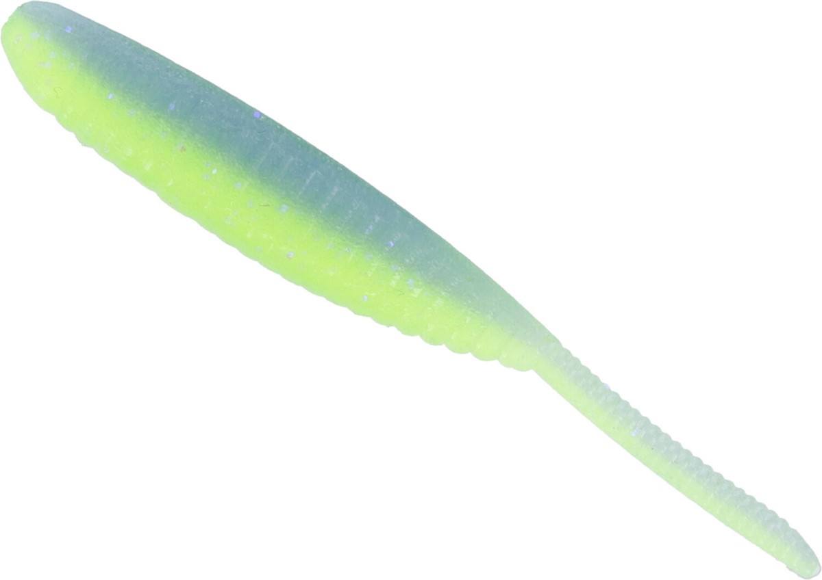 Yamamoto Baits Shad Shape Worm 10 Pack - Blue Pearl With Large Silver Flake, Soft Plastic Fishing Lure - View #8