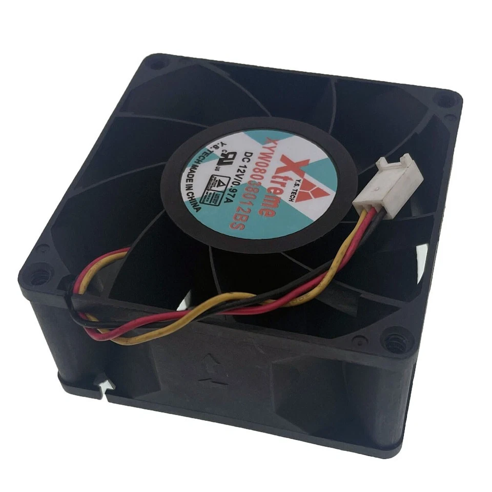 80mm High Speed Fan Y.S.TECH XTREME XYW08038012BS 8038 12V 0.97A 80X80X38mm Fan - Image 4 of 4