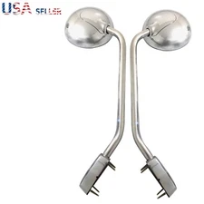 Pair Left+Right Side Hood Mirror Stainless Steel For Kenworth T680 Peterbilt 579