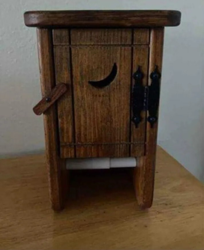Vintage Farmhouse Style Outhouse Tissue Holder, Toilet Paper Holders