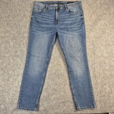 The Perfect Jean NYC Mens 36x34 Blue Slim Thick Athletic Stretch Denim Straight