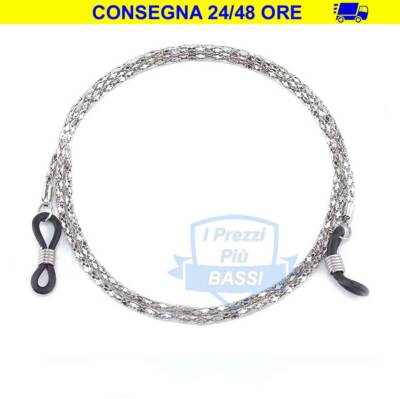 Cordino Tropical Per Occhiali Da Sole E Lettura - Cinturino In Metallo Intrecciato Unisex - Foto 4
