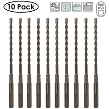 Drillforce 10PCS 3/16" X7" Rotary Hammer Drill SDS+ Masonry Concrete Drill Bits