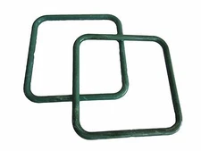 Pair of 6" Moss Green Marble Square Plastic Macrame Craft Handbag Purse Handle