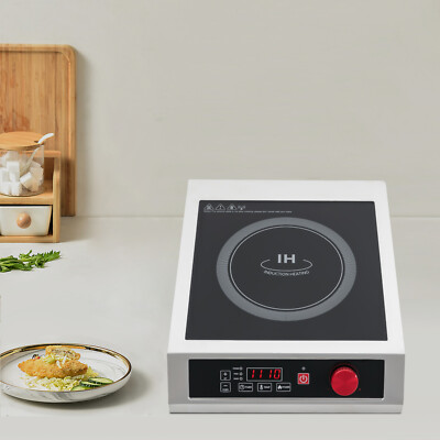 Commercial Induction Cooktop 3500W Electric Burner with Adjustable Controls