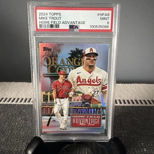 2024 Topps Series 1 Home Field Advantage Mike Trout #HFA-8 PSA 9