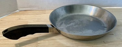 Vintage LETANG & REMY Copper Core 9  Fry Pan Stainless Steel France#9083 NO Lid
