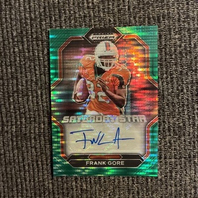 2023 Prizm Draft Picks Saturday Star Signatures Frank Gore green prizm /25 Auto 