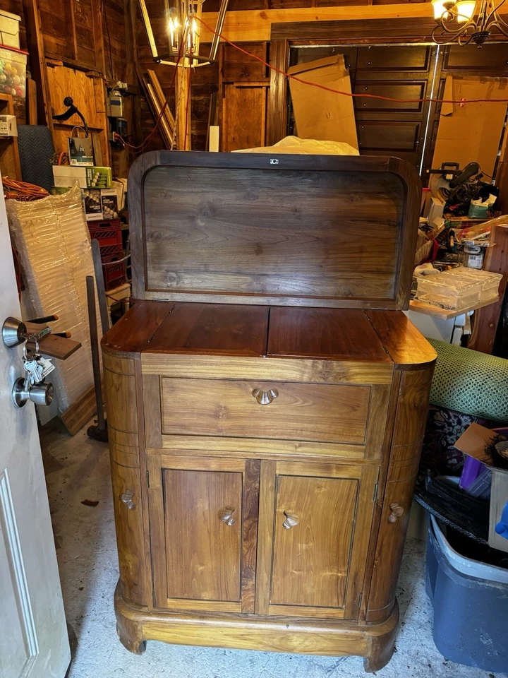 Asian Teak Wood Bar Cabinet - Image 2 of 4