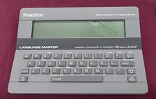 1987 Franklin Computer Dictionary Thesaurus Language Master TESTED