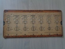 REGLE DE CALCUL OMARO VIS A TETES VIS A BOIS VIS A METAUX