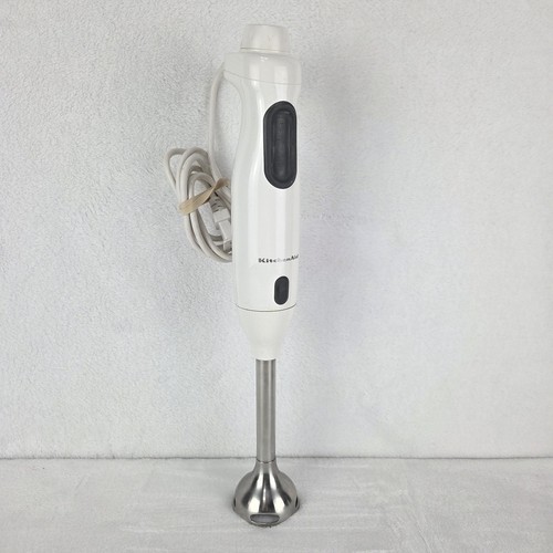 KitchenAid KHB100WH1 White Immersion Hand Blender Tested Working Variable Speed