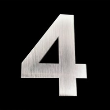 BetLight House Numbers - 5 Inch High Self-adhesive Stainless Steel Modern Hom...