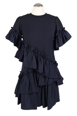 Cinq à Sept Damen Kleid Gr. 36 (S) Blau Jerseykleid Minikleid
