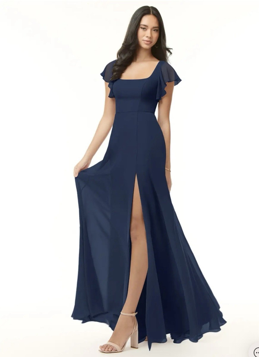 navy high neck bridesmaid dress Melisandre High Neck Maxi Dress