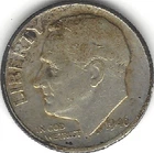 1946-P,  Roosevelt Dime, Silver, circulated (U.S. Coin, Money Collectible)